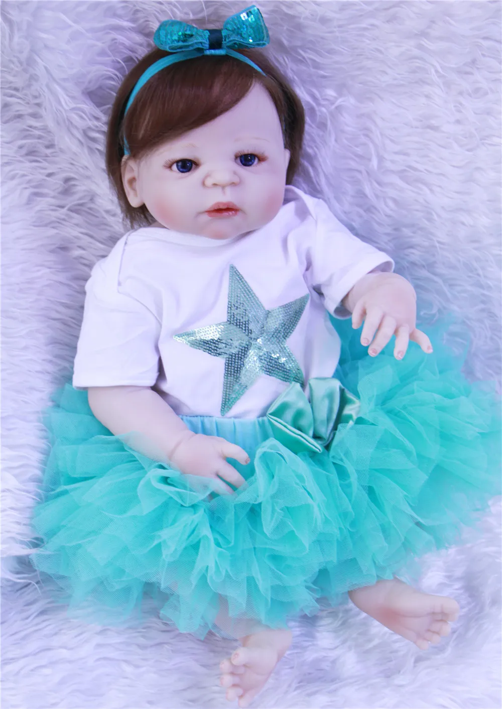 DollMai 23" full silicone reborn baby dolls girls body children gift bathe toy doll bebe-reborn menina bonecas BJD rooted hair
DollMai 23" full silicone reborn baby dolls girls body children gift bathe toy doll bebe-reborn menina bonecas BJD rooted hair