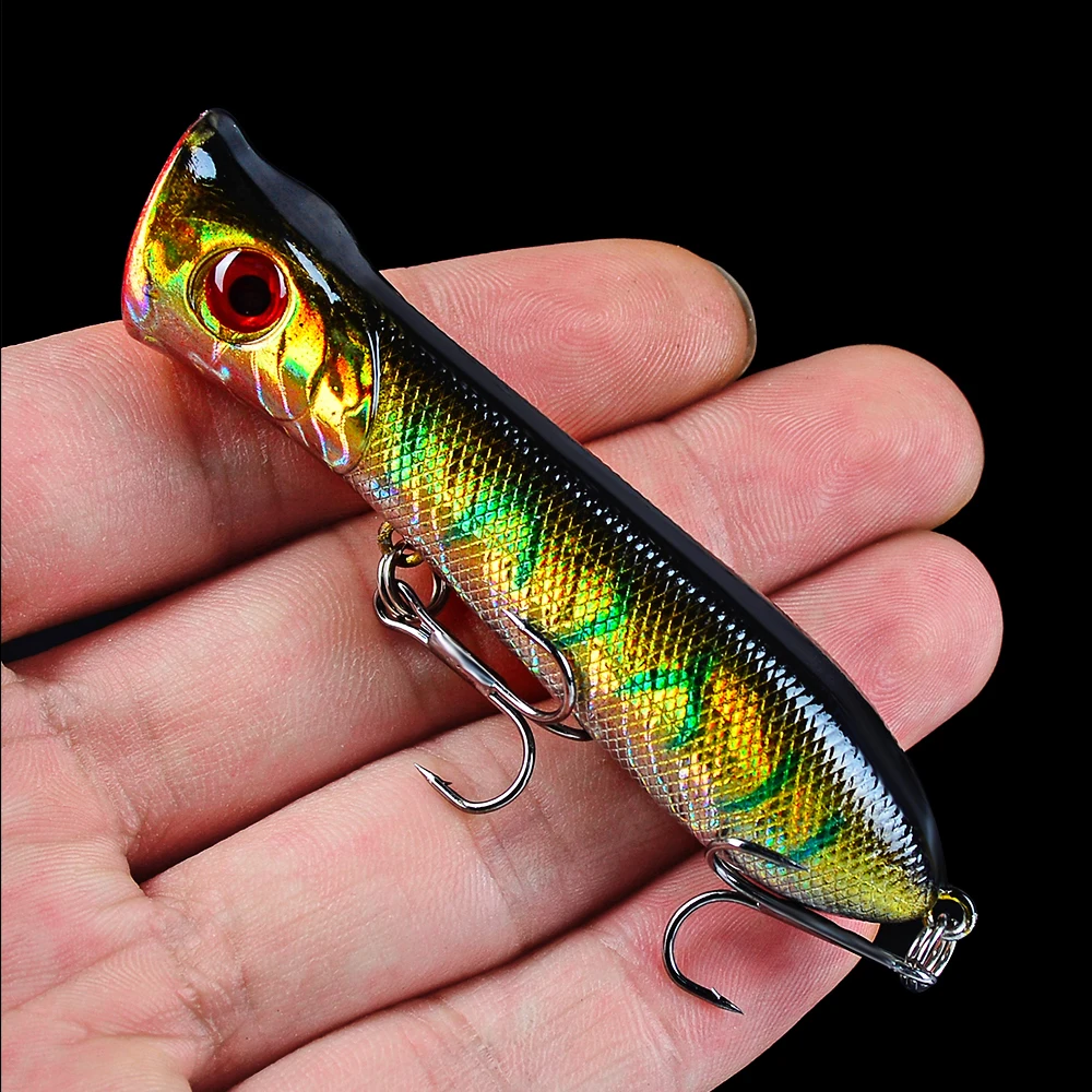 1PC Fishing Lures 8 Colors Fishing Tackle 8.3cm-3.27"/11.8g-0.42oz Popper Lures with 6# BKB Hooks Hard Fishing Baits
1PC Fishing Lures 8 Colors Fishing Tackle 8.3cm-3.27"/11.8g-0.42oz Popper Lures with 6# BKB Hooks Hard Fishing Baits
