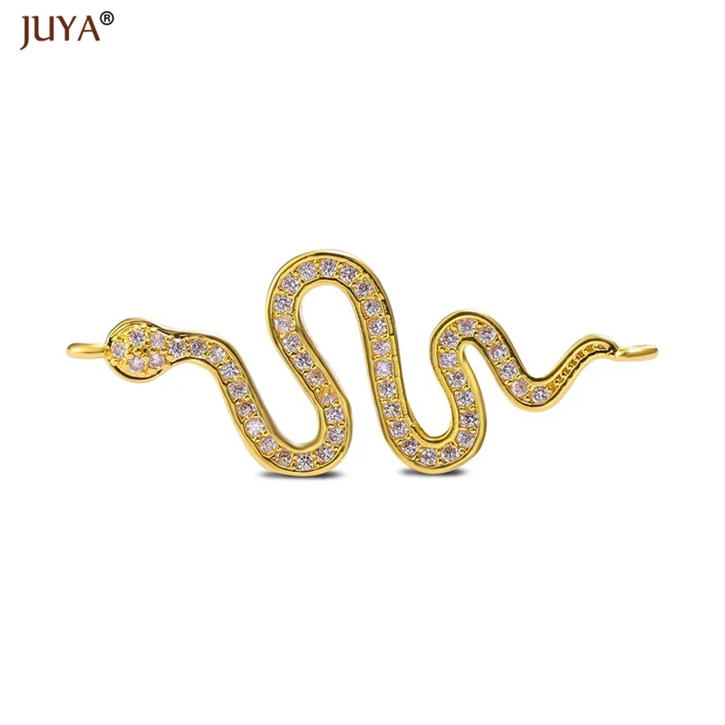 JUYA ACCESSORIES FOR JEWELRY New Design CZ Rhinestone Curved Snake Connectors Charms For Making Jewelry Findings Component
JUYA ACCESSORIES FOR JEWELRY New Design CZ Rhinestone Curved Snake Connectors Charms For Making Jewelry Findings Component