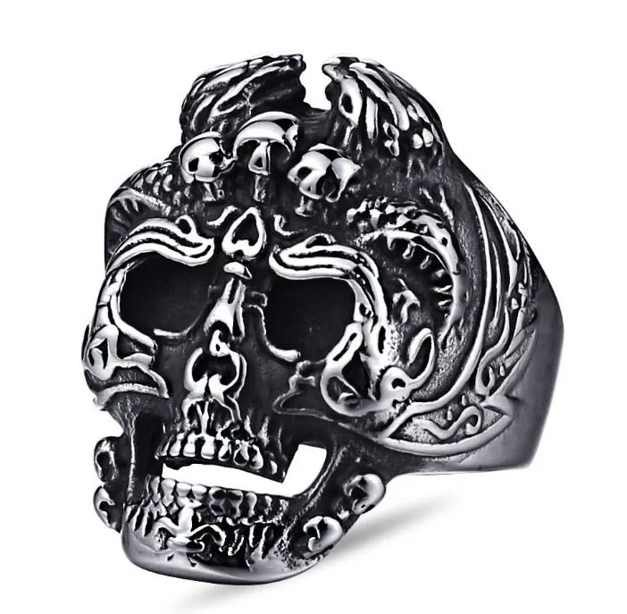 Drop Ship Size 8~13 Cool Ghost Skull Ring 316L Stainless Steel Jewelry Silver Biker Skull Ring
Drop Ship Size 8~13 Cool Ghost Skull Ring 316L Stainless Steel Jewelry Silver Biker Skull Ring