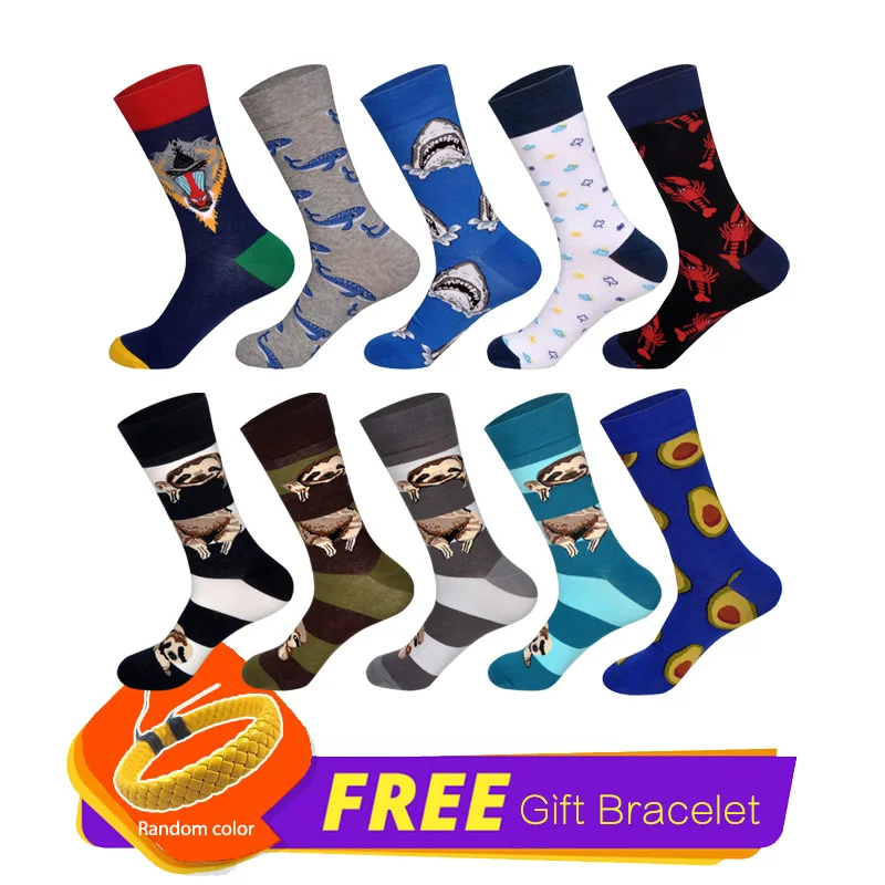 LIONZONE 10Pairs/Lot Street Fashion Casual Socks Unisex Lover Gifts For Men Crazy Animals and Foods Happy Socks with Free Gift
LIONZONE 10Pairs/Lot Street Fashion Casual Socks Unisex Lover Gifts For Men Crazy Animals and Foods Happy Socks with Free Gift