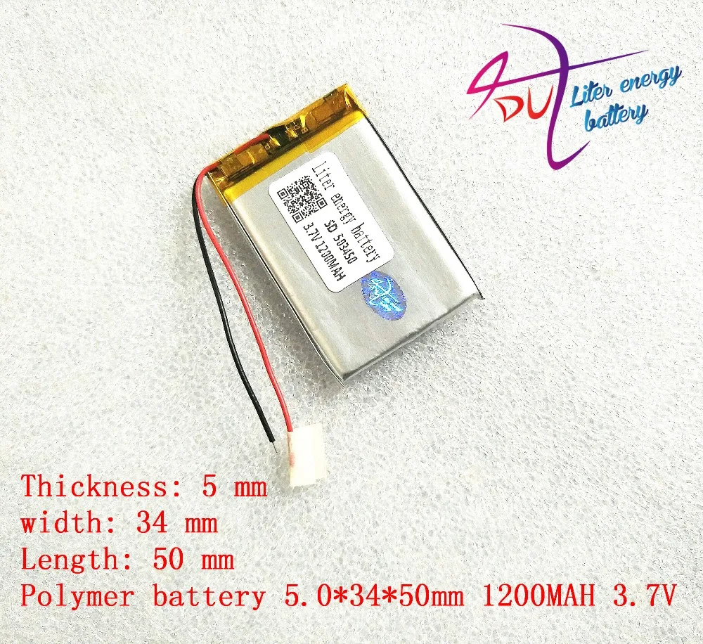 Free shipping new GPS 503450 1200mah lithium-ion polymer battery 3.7V MP3/4 navigation intelligent water meter lithium batteries
Free shipping new GPS 503450 1200mah lithium-ion polymer battery 3.7V MP3/4 navigation intelligent water meter lithium batteries
