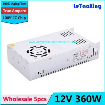 5pcs 360W DC 12V 30A Regulated Switching Power Supply For 5050 3528 RGB Strip led module free DHL shipping
5pcs 360W DC 12V 30A Regulated Switching Power Supply For 5050 3528 RGB Strip led module free DHL shipping