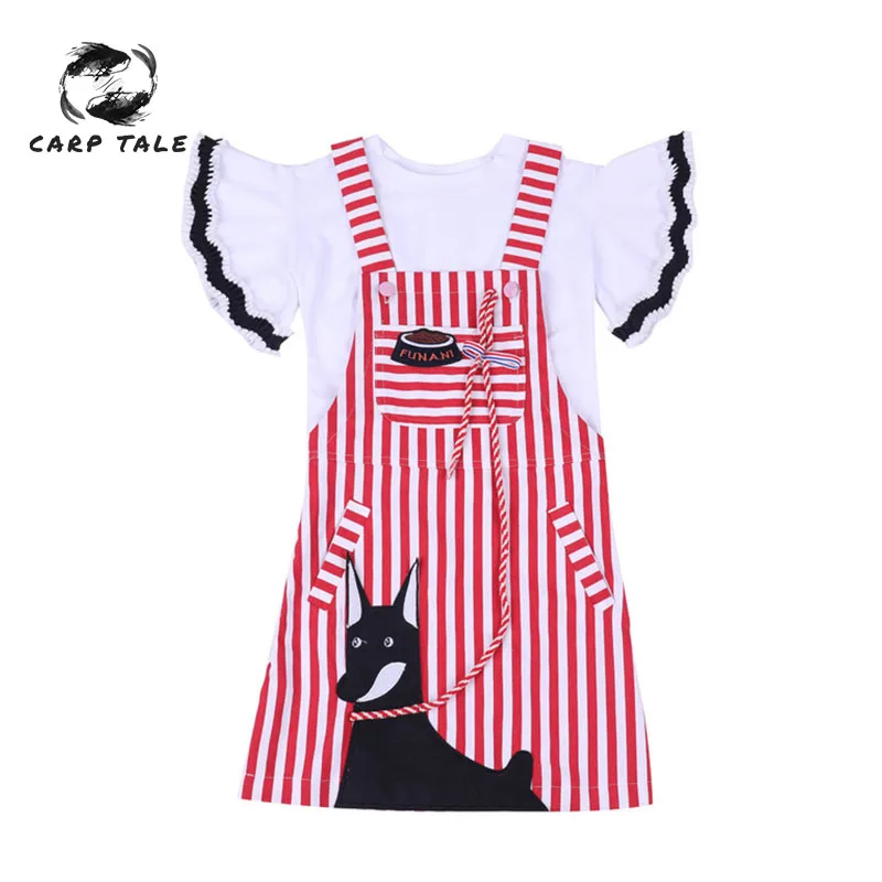 Summer girls dress children's summer dress personality fashion strap dress suit girl cartoon two-piece little girls clothing
Summer girls dress children's summer dress personality fashion strap dress suit girl cartoon two-piece little girls clothing