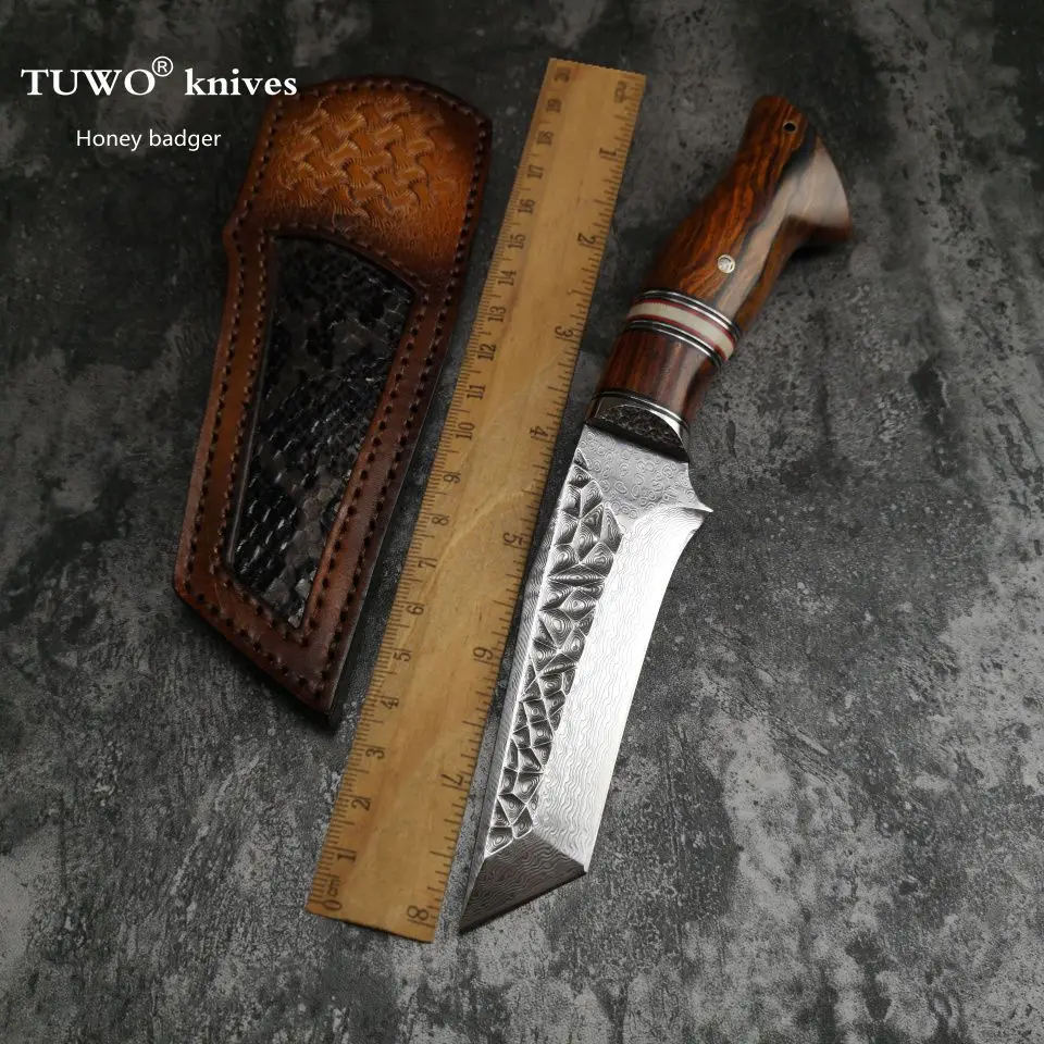TUWO outdoor hunting knife VG10 Damascus steel knife sharp survival tactics straight knife manual collection saber
TUWO outdoor hunting knife VG10 Damascus steel knife sharp survival tactics straight knife manual collection saber