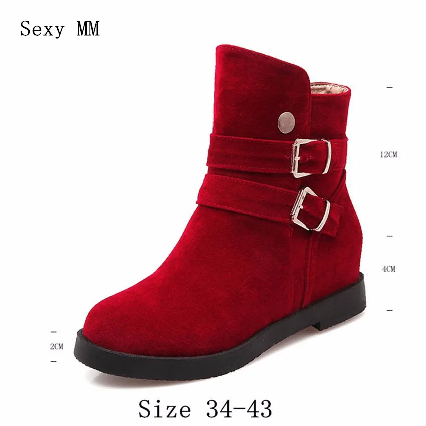 Spring Autumn Winter Women Ankle Boots Wedges Height Increasing Woman Short Boots High Quality Plus Size 34-40,41,42,43 botas
Spring Autumn Winter Women Ankle Boots Wedges Height Increasing Woman Short Boots High Quality Plus Size 34-40,41,42,43 botas