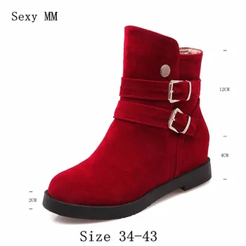 Spring Autumn Winter Women Ankle Boots Wedges Height Increasing Woman Short Boots High Quality Plus Size 34-40,41,42,43 botas
Spring Autumn Winter Women Ankle Boots Wedges Height Increasing Woman Short Boots High Quality Plus Size 34-40,41,42,43 botas