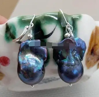 >>>>noble jewelry REAL HUGE AAA SOUTH SEA BLACK BAROQUE PEARL Earrings 925,Sterling silver
>>>>noble jewelry REAL HUGE AAA SOUTH SEA BLACK BAROQUE PEARL Earrings 925,Sterling silver