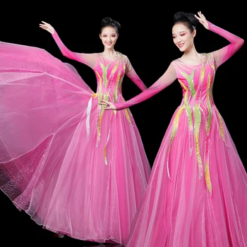 Opening Dance Costumes Big Skirt 2019 New Female Adult Atmosphere of Modern Dance Dance Costume Dress Large
Opening Dance Costumes Big Skirt 2019 New Female Adult Atmosphere of Modern Dance Dance Costume Dress Large