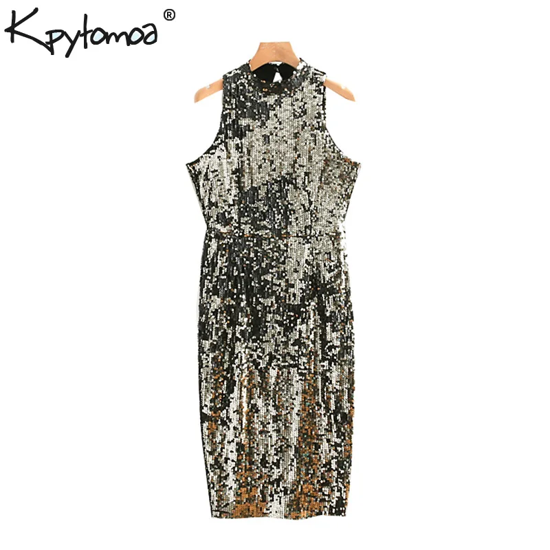 Vintage Sexy Sequined Backless Dress Women 2019 Fashion Sleeveless Back Zipper Ladies Party Dresses Casual Vestidos Mujer
Vintage Sexy Sequined Backless Dress Women 2019 Fashion Sleeveless Back Zipper Ladies Party Dresses Casual Vestidos Mujer