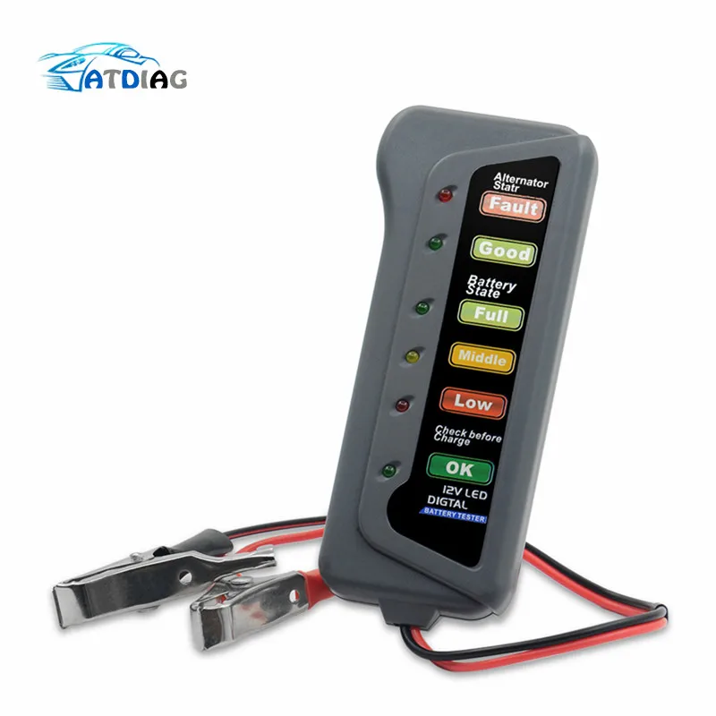 With 6 LED light Display Battery Tester Digital Capacity Tester Checker For 12V Battery Power Supply Tester Measuring Instrument
With 6 LED light Display Battery Tester Digital Capacity Tester Checker For 12V Battery Power Supply Tester Measuring Instrument