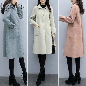 Casual Warm Thick Solid color Coat Woolen Winter Women Coats 2019 New Loose Long Ladies Wool Pockets Abrigo Mujer Blend Overcoat
Casual Warm Thick Solid color Coat Woolen Winter Women Coats 2019 New Loose Long Ladies Wool Pockets Abrigo Mujer Blend Overcoat