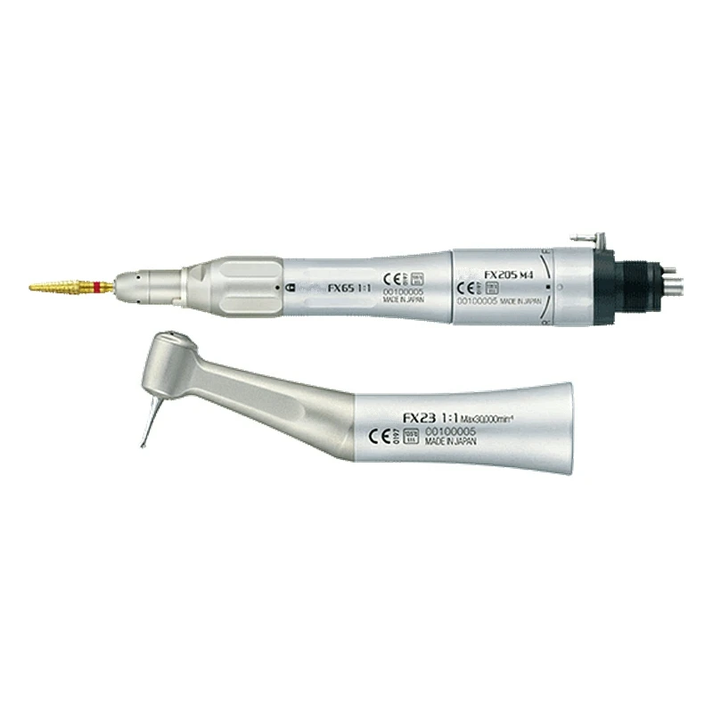 NSK FX Style Dental Slow Low Speed Set Contra Angle Straight Nosecone Air Motor Midwest 4-Hole / Borden 2-Hole
NSK FX Style Dental Slow Low Speed Set Contra Angle Straight Nosecone Air Motor Midwest 4-Hole / Borden 2-Hole