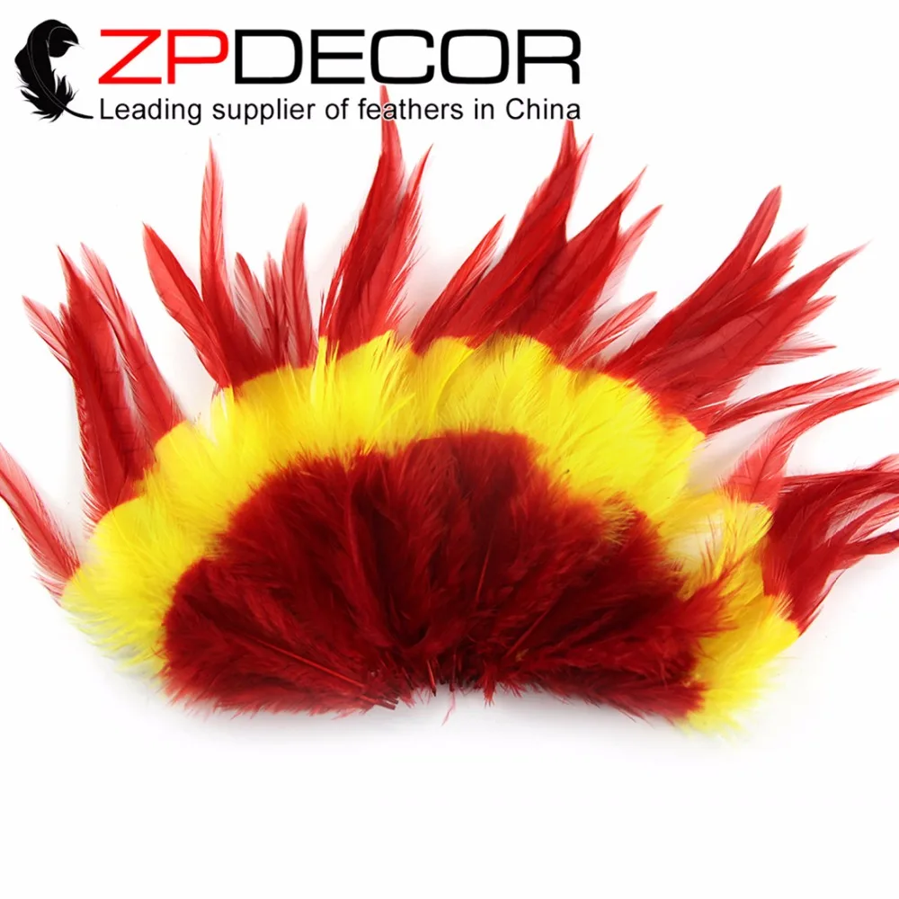ZPDECOR New Arrival 200pieces/lot 5-6inch(12.5-15cm) Mixed Red and Yellow Dyed Rooster Saddle Feather Earrings
ZPDECOR New Arrival 200pieces/lot 5-6inch(12.5-15cm) Mixed Red and Yellow Dyed Rooster Saddle Feather Earrings