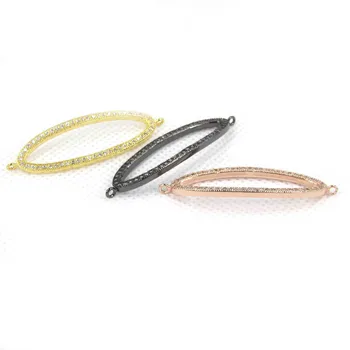 Free shipping,6pcs Micro Pave CZ Zircon SideWays Oval Shape Connector Beads Making Bracelet Jewelry Findings 4 Colors 
Free shipping,6pcs Micro Pave CZ Zircon SideWays Oval Shape Connector Beads Making Bracelet Jewelry Findings 4 Colors