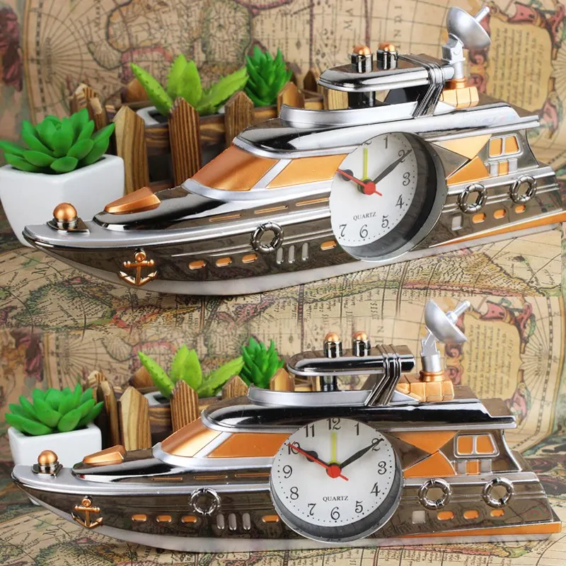 Retro Yacht Decorating Alarm Clock Vintage ABS Quartz Table Watch Home Decoration Analog Clocks without Battery YL042505
Retro Yacht Decorating Alarm Clock Vintage ABS Quartz Table Watch Home Decoration Analog Clocks without Battery YL042505
