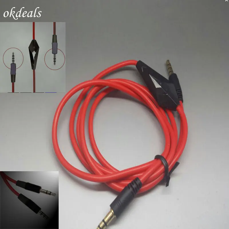 1pc Replacement Volume Control Talk Cable Aux Cord Mic for Dr Dre Beats Solo/Studio Durable Cable Wire red
1pc Replacement Volume Control Talk Cable Aux Cord Mic for Dr Dre Beats Solo/Studio Durable Cable Wire red