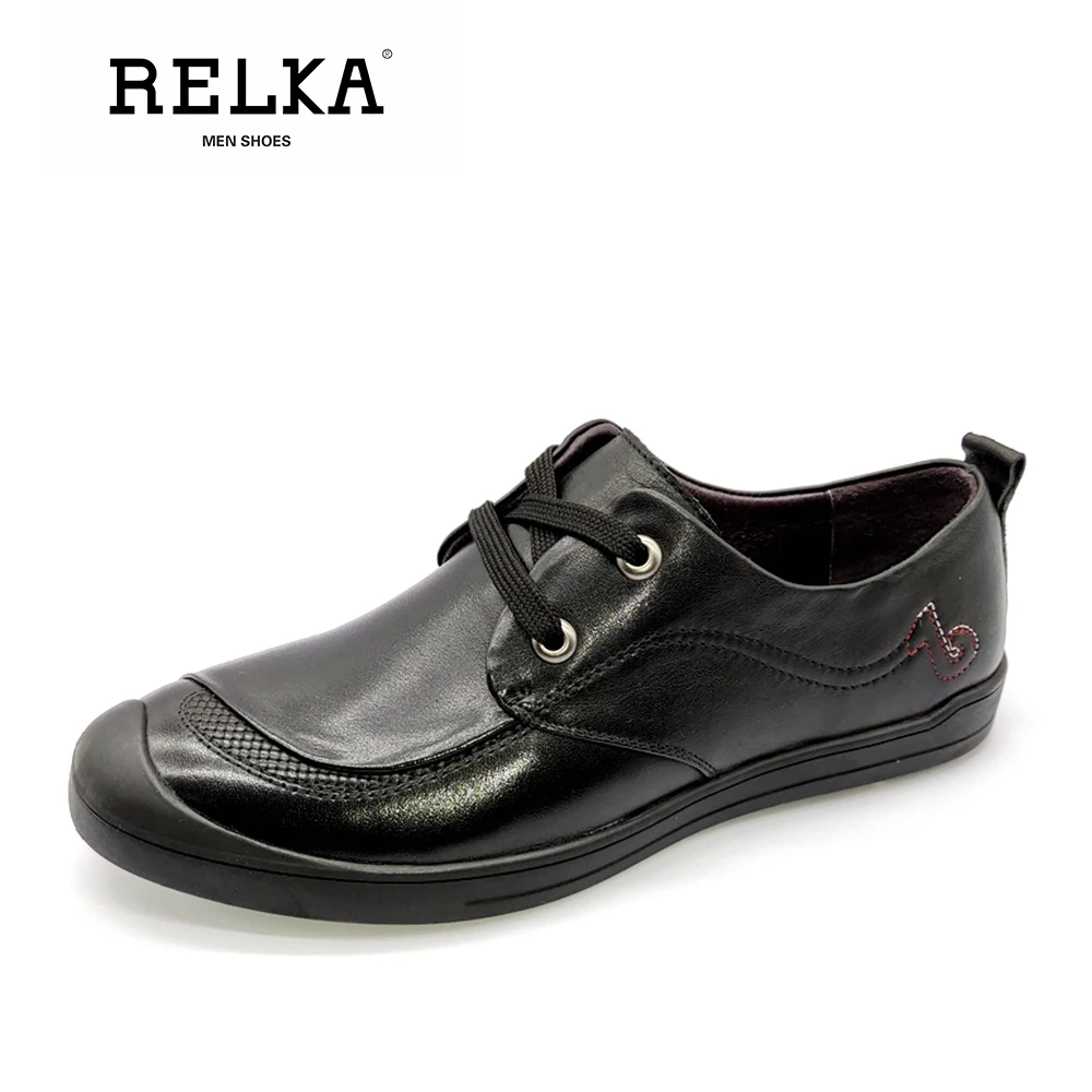 RELKA Luxury Men Casual Shoes Quality Genuine Leather Round Toe Comfortable Heel Shoes Solid Vintage Fashion Lace-up Shoes P75
RELKA Luxury Men Casual Shoes Quality Genuine Leather Round Toe Comfortable Heel Shoes Solid Vintage Fashion Lace-up Shoes P75