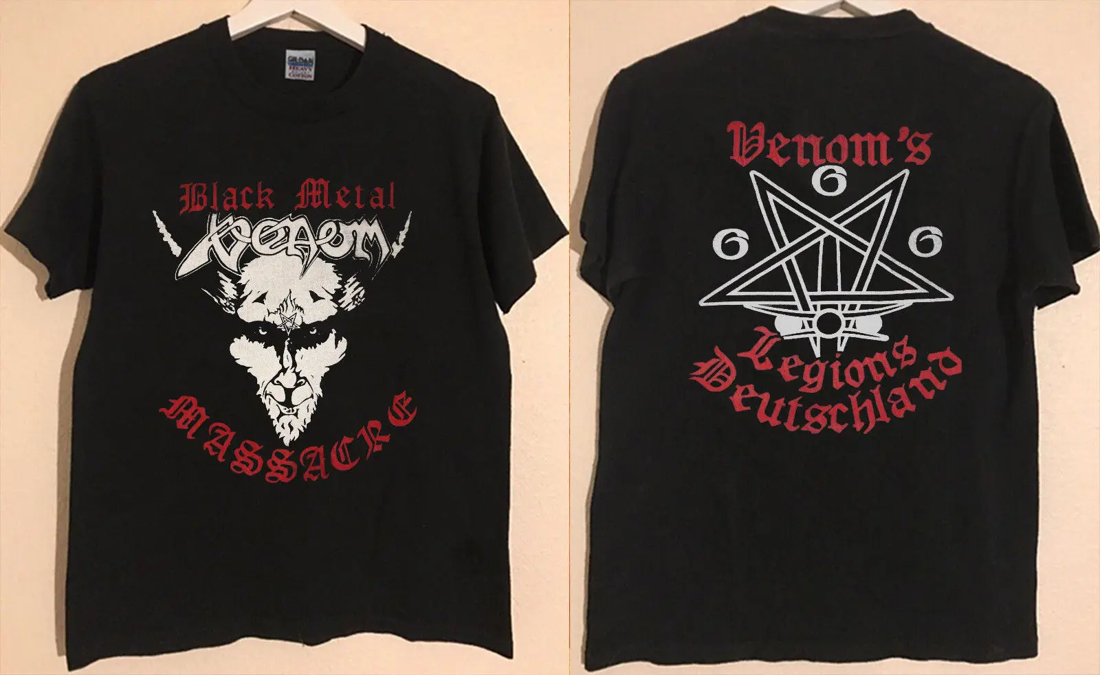 Hot Rare Vintage VENOM Heavy Metal Band Tour Concert Black T-shirt New Reprint Hot 2019 Summer Men'S T Shirt Fashion
Hot Rare Vintage VENOM Heavy Metal Band Tour Concert Black T-shirt New Reprint Hot 2019 Summer Men'S T Shirt Fashion