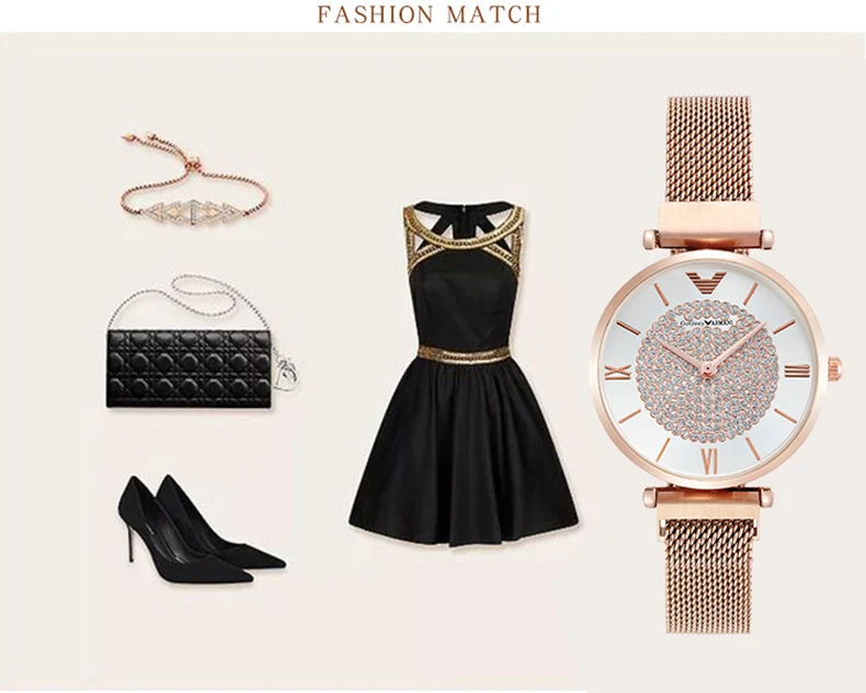 Luxury Brand Ladies Watch Star Sky Diamond Dial Women Bracelet Watches Magnetic Stainless Steel Leather Wristwatches Reloj Mujer 16 HTB1 Zb3e21G3KVjSZFkq6yK4XXa0