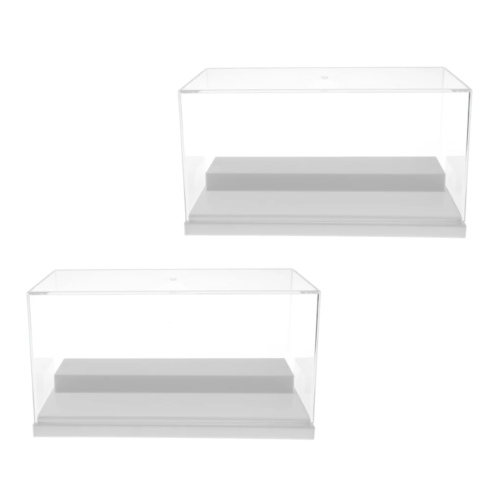 2pcs Clear Acrylic Display Box Show Case W/ Removable 2 Step Stage Base For Action Figures Toy Car Vehicle Model Stone White 
2pcs Clear Acrylic Display Box Show Case W/ Removable 2 Step Stage Base For Action Figures Toy Car Vehicle Model Stone White