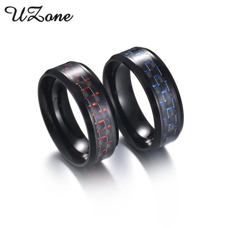 UZone Blue/Black Carbon Fiber Inlay Ring Stainless Steel Wedding Band Ring Men Jewelry Wholesale Dropshipping
UZone Blue/Black Carbon Fiber Inlay Ring Stainless Steel Wedding Band Ring Men Jewelry Wholesale Dropshipping