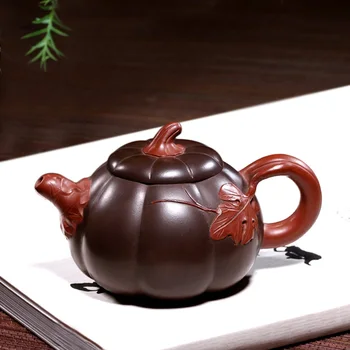 210ML Yixing Purple Clay Creative Pumpkin Teapot Raw Ore Health Zi Mud Zisha Pot Home Teaware Puer Oolong Tea Kettle Sent Friend
210ML Yixing Purple Clay Creative Pumpkin Teapot Raw Ore Health Zi Mud Zisha Pot Home Teaware Puer Oolong Tea Kettle Sent Friend