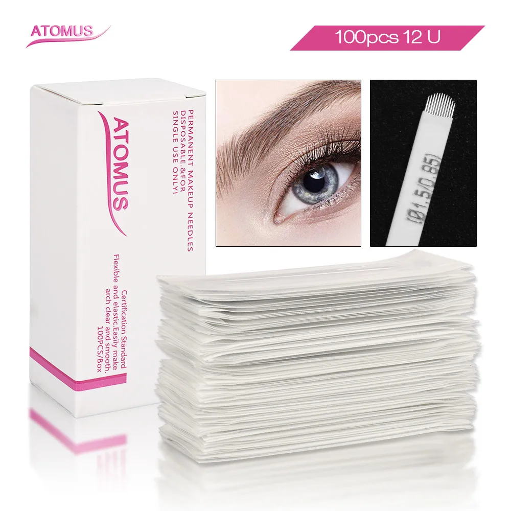 100pcs 12 U Shape Microblading Blades For Permanent Makeup Manual Pen Micro Blading 3D Eyebrow Embroidery Laminas Para Tebori
100pcs 12 U Shape Microblading Blades For Permanent Makeup Manual Pen Micro Blading 3D Eyebrow Embroidery Laminas Para Tebori