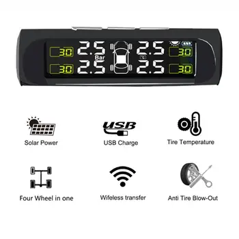 Smart Car TPMS Tire Pressure Monitoring System Solar Powered Digital LCD Display Auto Security Alarm Systems Tyre Pressure New
Smart Car TPMS Tire Pressure Monitoring System Solar Powered Digital LCD Display Auto Security Alarm Systems Tyre Pressure New