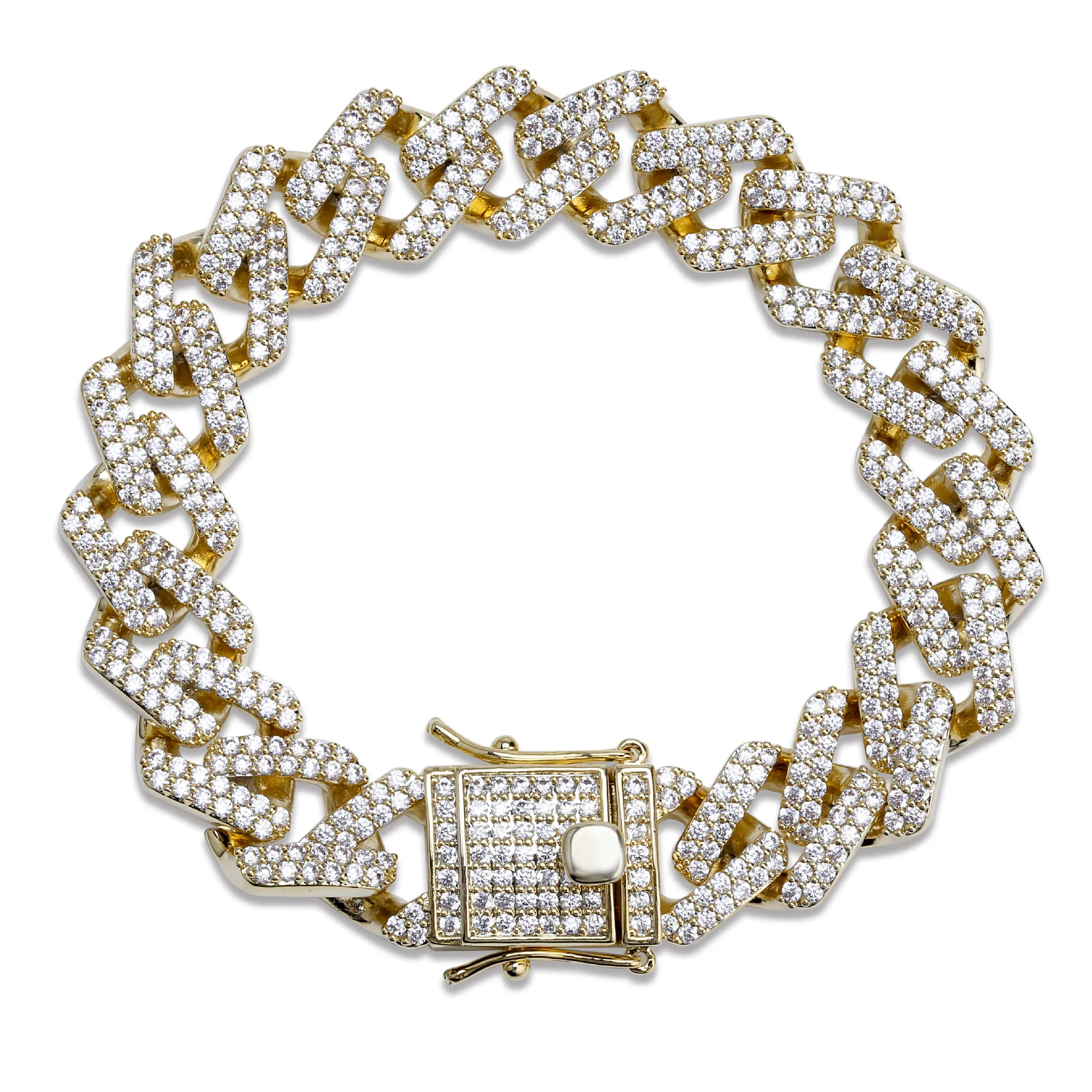 Hiphop Jewelry Gold Silver Plated Micro Paved Cubic Zircon 14mm 7'' 8'' Cuban Link Chain Jewelry Bracelet for Men JUNNU Hip-Hop
Hiphop Jewelry Gold Silver Plated Micro Paved Cubic Zircon 14mm 7'' 8'' Cuban Link Chain Jewelry Bracelet for Men JUNNU Hip-Hop