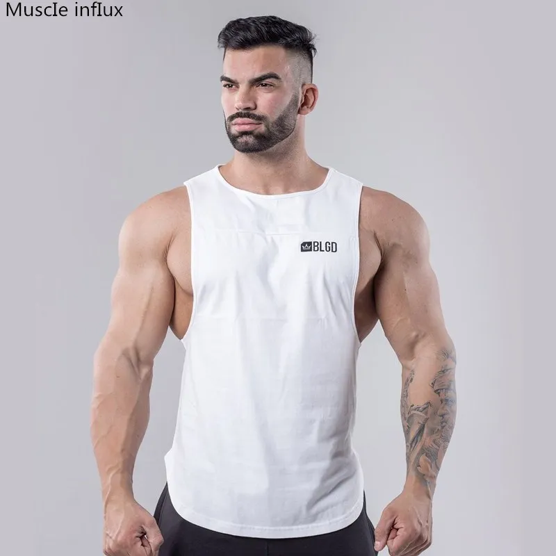 2019 summer newest gyms men's tank top running vest cotton print tops bodybuilding man best running tank top Sleevele
2019 summer newest gyms men's tank top running vest cotton print tops bodybuilding man best running tank top Sleevele