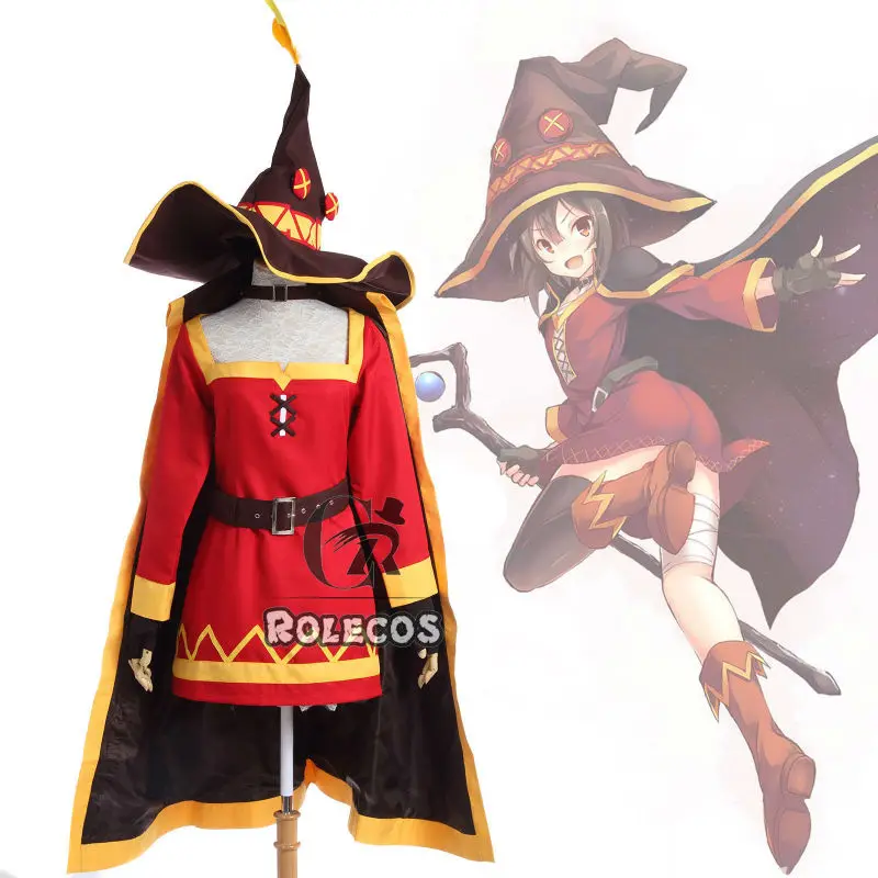 Костюм для косплея Megumin из аниме коносуба благословение Бога на этот чудесный мир