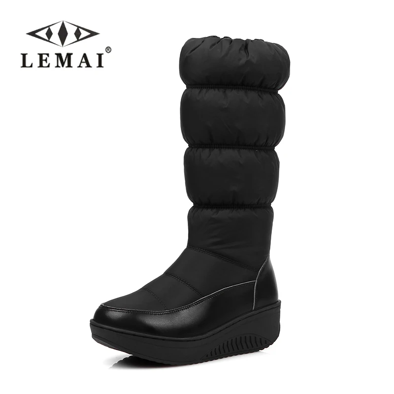 LEMAI Russia Keep Warm Women snow boots zipper mid calf boots thick fur plush platform down wedges winter boots Size 35-44
LEMAI Russia Keep Warm Women snow boots zipper mid calf boots thick fur plush platform down wedges winter boots Size 35-44
