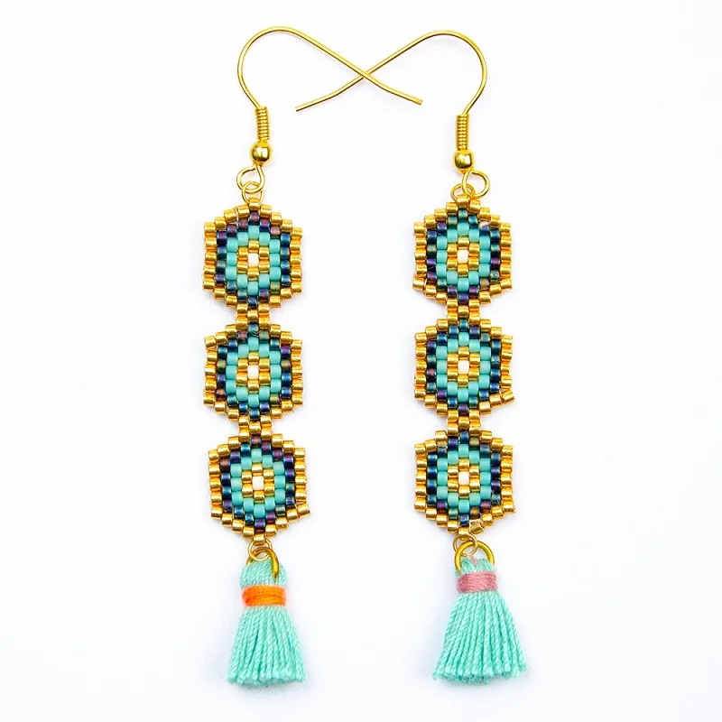 Shinus Evil Eye Earrings Miyuki Earrings Delica Seed Bead Woven Bohemia Handmade Summer Jewelry Insta Fashion Bijoux 5 Pairs/lot
Shinus Evil Eye Earrings Miyuki Earrings Delica Seed Bead Woven Bohemia Handmade Summer Jewelry Insta Fashion Bijoux 5 Pairs/lot