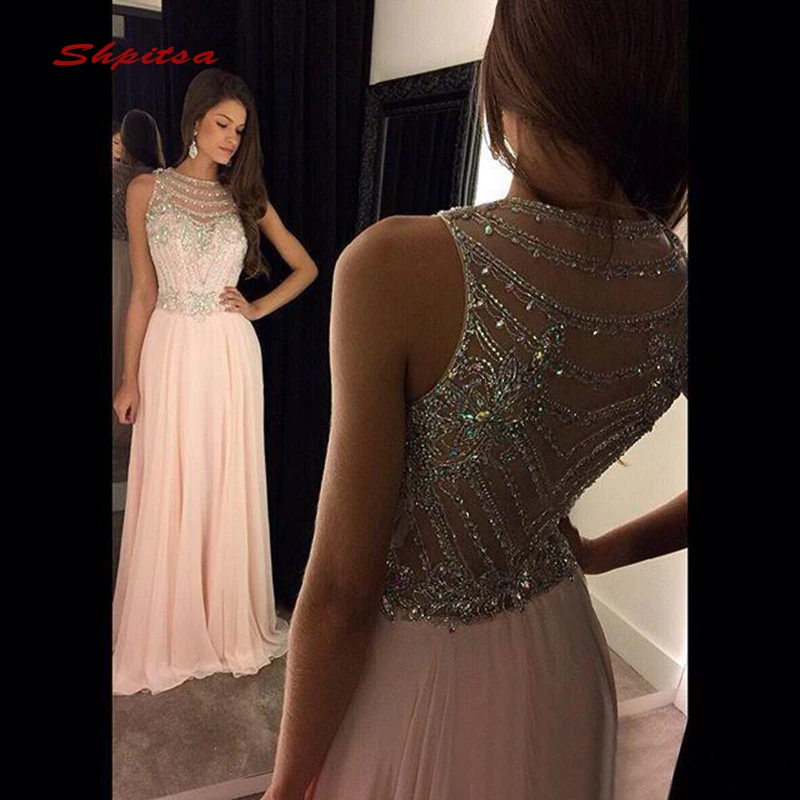 Pink Long Evening Dresses Party Luxury A Line Chiffon Crystals Beaded Plus Size Ladies Women Formal Dresses Evening Gown
Pink Long Evening Dresses Party Luxury A Line Chiffon Crystals Beaded Plus Size Ladies Women Formal Dresses Evening Gown