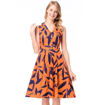 Autumn/summer 2018 Women's Turn-down Collar Retro New Printing Large Hem Blending High Waist Lapel Professional Retro Dresses
Autumn/summer 2018 Women's Turn-down Collar Retro New Printing Large Hem Blending High Waist Lapel Professional Retro Dresses