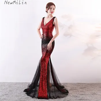 Bandage Long Holiday Dress Deep V sequinFish Tail Host Performance Night Club Evening Annual Party Sexy Women Dress Wholesale
Bandage Long Holiday Dress Deep V sequinFish Tail Host Performance Night Club Evening Annual Party Sexy Women Dress Wholesale