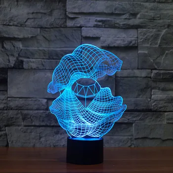 Elegant 3D Abstractive LED Night Lamp Diamond in Shell Shape with Romantic Atmosphere Lamp as Valentine's Day Beloved Gifts
Elegant 3D Abstractive LED Night Lamp Diamond in Shell Shape with Romantic Atmosphere Lamp as Valentine's Day Beloved Gifts