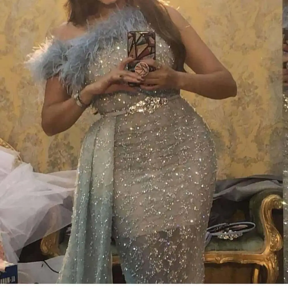 2019 Fashion One Shoulder Silver Bling Bling Glitter Fabric Short Sleeve Mermaid Prom Dresses
2019 Fashion One Shoulder Silver Bling Bling Glitter Fabric Short Sleeve Mermaid Prom Dresses