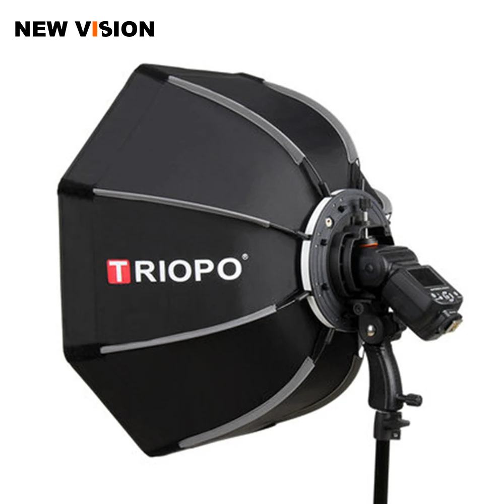 TRIOPO 55cm Foldable Octagon Softbox Bracket Mount Soft box Handle for Canon Nikon Fuji Godox Yongnuo Speedlite Flash Light
TRIOPO 55cm Foldable Octagon Softbox Bracket Mount Soft box Handle for Canon Nikon Fuji Godox Yongnuo Speedlite Flash Light