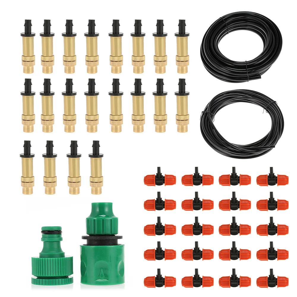 Watering Kits DIY Spray Drip Irrigation System Auto Watering System Tool Parts For Garden 20 Supervisor 20 Copper Nozzle Tools 
Watering Kits DIY Spray Drip Irrigation System Auto Watering System Tool Parts For Garden 20 Supervisor 20 Copper Nozzle Tools