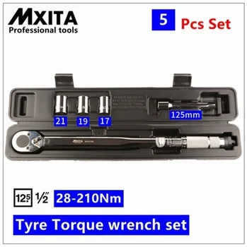 5pcs tyre torque wrench tool kit 1/2" 28-210N.m preset torque wrench Set manual spanner
5pcs tyre torque wrench tool kit 1/2" 28-210N.m preset torque wrench Set manual spanner