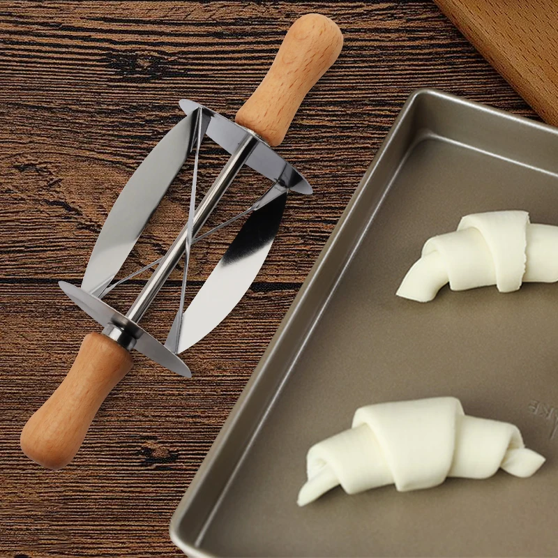 Upspirit Stainless Steel Rolling Cutter for Making Croissant Bread Wheel Dough Pastry Knife Wooden Handle baking Kitchen Knife
Upspirit Stainless Steel Rolling Cutter for Making Croissant Bread Wheel Dough Pastry Knife Wooden Handle baking Kitchen Knife