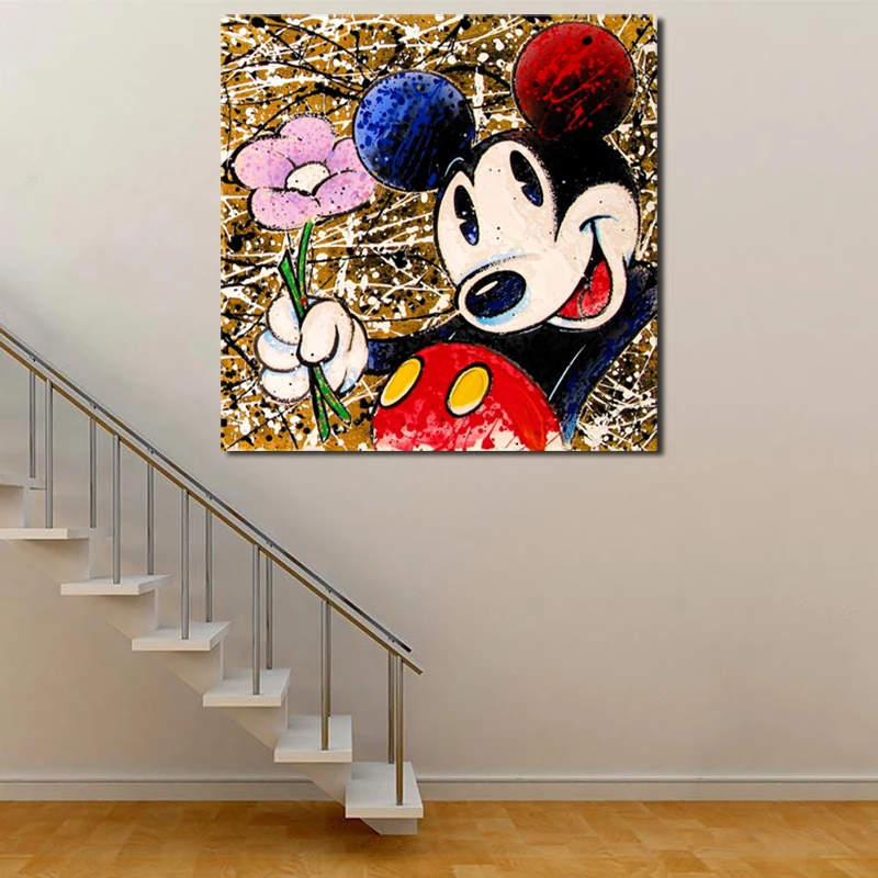Mickey Mouse Graffiti Minimalist Wall Art Canvas Poster And Print Canvas Painting Oil Decorative Picture For Bedroom Home Decor 
Mickey Mouse Graffiti Minimalist Wall Art Canvas Poster And Print Canvas Painting Oil Decorative Picture For Bedroom Home Decor