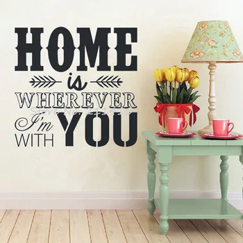 Custom-made Vinyl Wall Stickers Home is wherever I'm with you Wall Art Room Decor Living Room Bedroom Wall Decals Quotes A718
Custom-made Vinyl Wall Stickers Home is wherever I'm with you Wall Art Room Decor Living Room Bedroom Wall Decals Quotes A718
