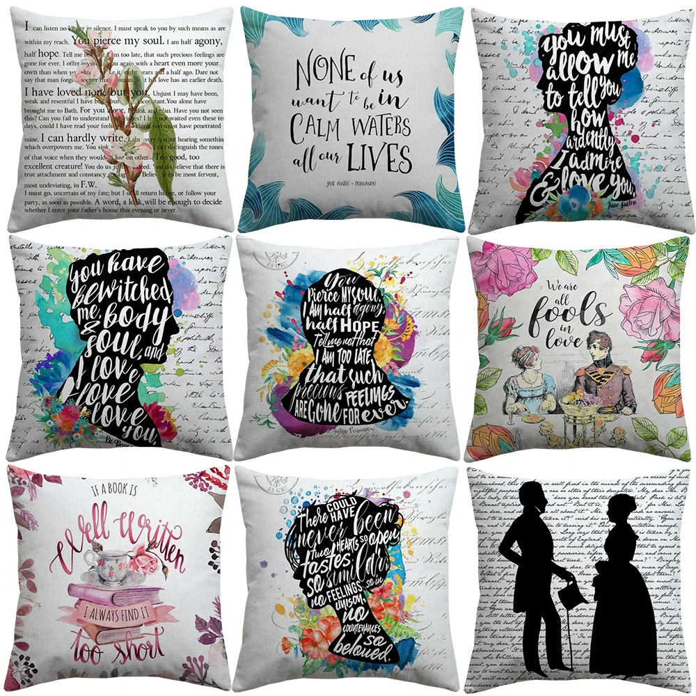 Pride and Prejudice Cushion Covers Jane Austen Quote Mr. Darcy Fools In Love Portrait Cushion Cover Sofa Linen Pillow Case
Pride and Prejudice Cushion Covers Jane Austen Quote Mr. Darcy Fools In Love Portrait Cushion Cover Sofa Linen Pillow Case