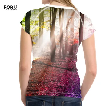FORUDESIGNS 2019 Summer Women T-Shirt Fashion Neck Design Magic Forest Printing Short Sleeve Female Casual Tee Tops
FORUDESIGNS 2019 Summer Women T-Shirt Fashion Neck Design Magic Forest Printing Short Sleeve Female Casual Tee Tops