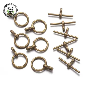Tibetan Style Toggle & Tbar, Donut, Antique Bronze, Nickel Free, Toggle: 12x1.5mm, Hole: 1.5mm; Tbar: 8x19x1.5mm, Hole: 1.5mm
Tibetan Style Toggle & Tbar, Donut, Antique Bronze, Nickel Free, Toggle: 12x1.5mm, Hole: 1.5mm; Tbar: 8x19x1.5mm, Hole: 1.5mm