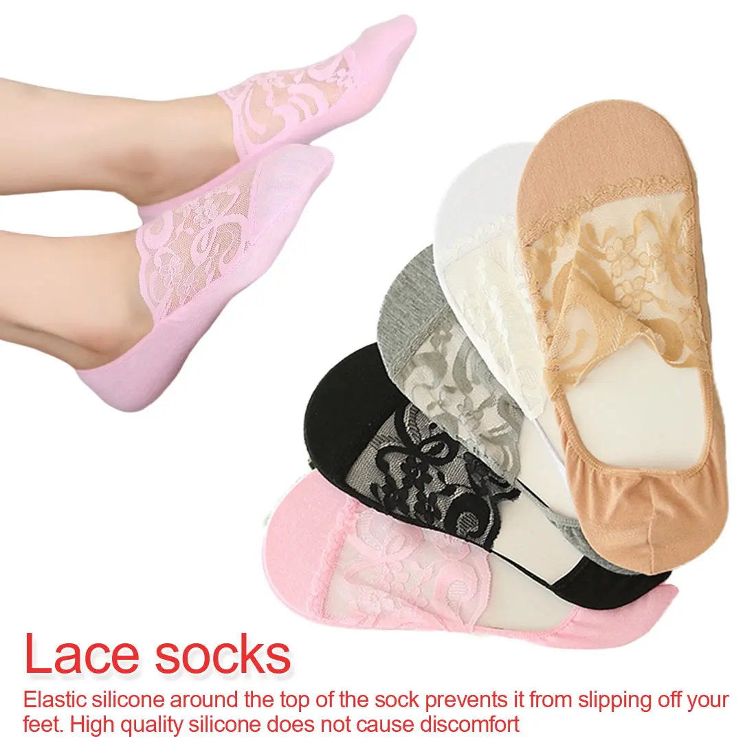 Invisible Socks Women Summer Lace Silicone Invisible Ankle Socks Short Women's Socks 5 Colors shallow socks
Invisible Socks Women Summer Lace Silicone Invisible Ankle Socks Short Women's Socks 5 Colors shallow socks