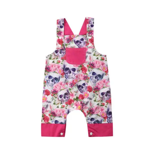 New Halloween Floral Romper Baby Girl Skull Print Bandage Strap Jumpsuit Clothes Infant Pocket Outfits Sleeveless Strap Romper
New Halloween Floral Romper Baby Girl Skull Print Bandage Strap Jumpsuit Clothes Infant Pocket Outfits Sleeveless Strap Romper